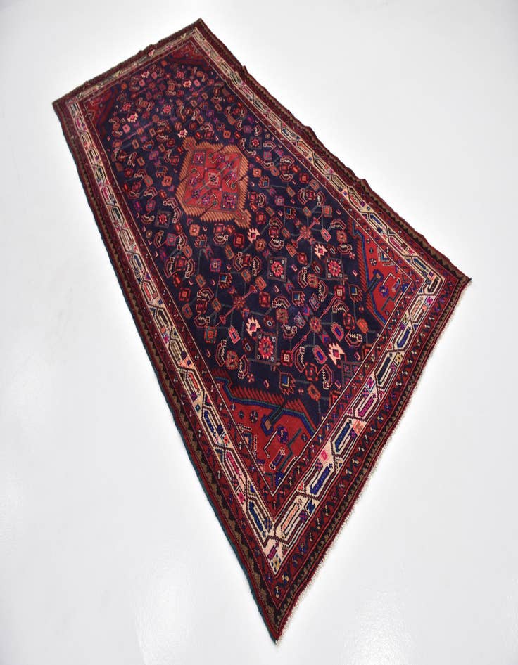 Detail image of  4' 8 x 9' 5  Hand Knotted Farahan Persian Wool Runner Rug