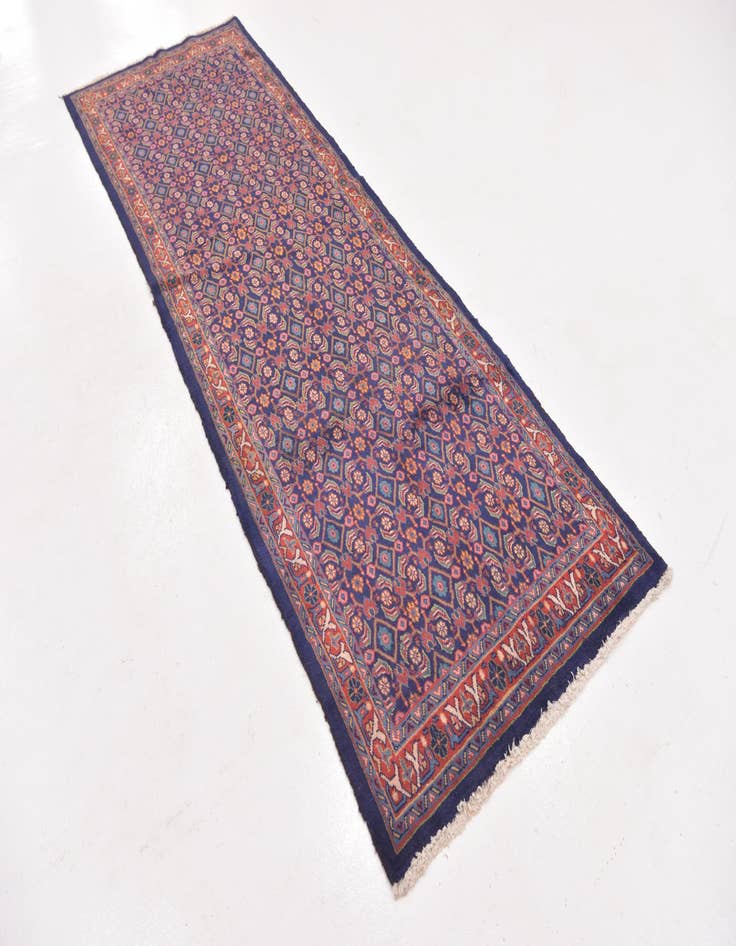 Detail image of 3' 7 x 10' 8 Hand Knotted Farahan Persian Wool Runner Rug