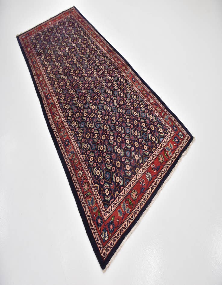 Detail image of  4' 6 x 10' 3  Hand Knotted Farahan Persian Wool Runner Rug