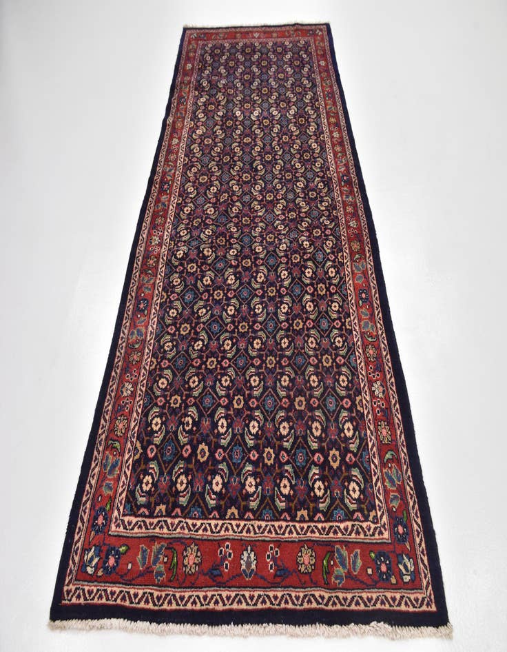 Detail image of  4' 6 x 10' 3  Hand Knotted Farahan Persian Wool Runner Rug