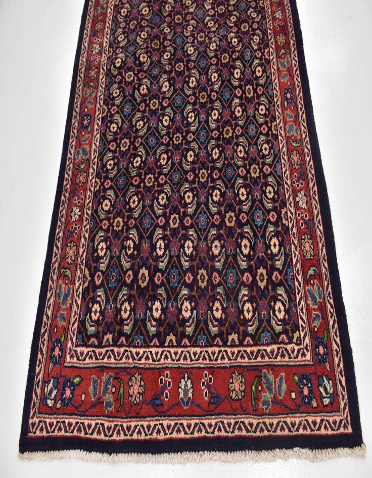 Detail image of  4' 6 x 10' 3  Hand Knotted Farahan Persian Wool Runner Rug