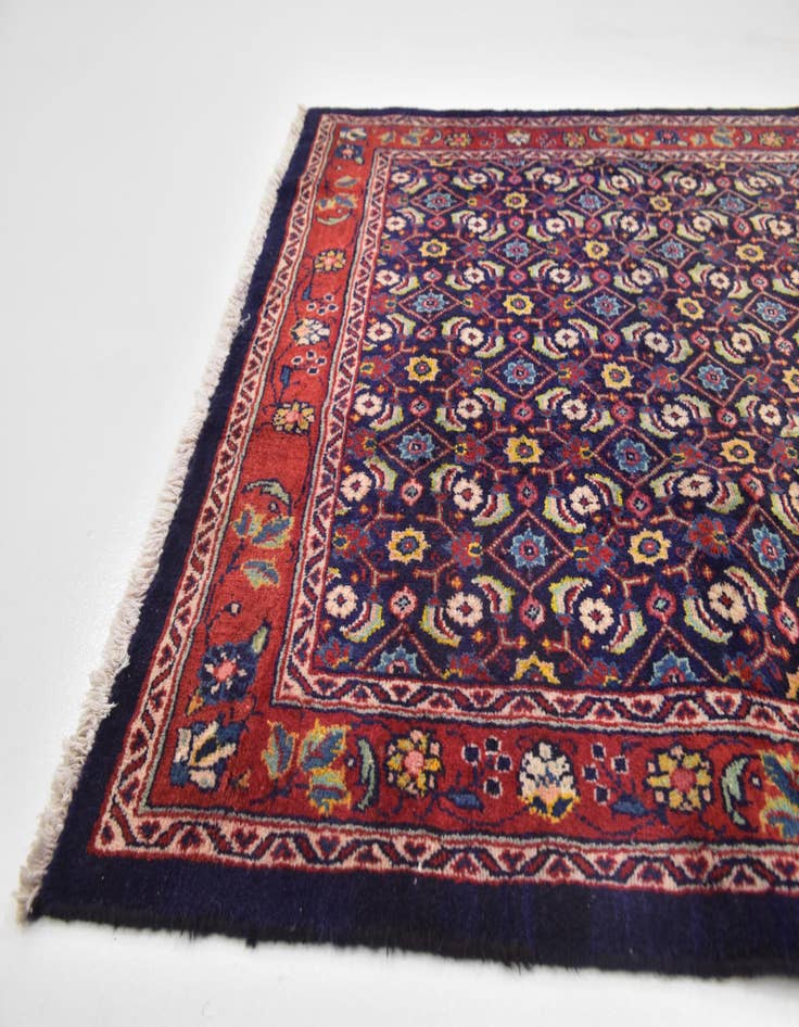 Detail image of  4' 6 x 10' 3  Hand Knotted Farahan Persian Wool Runner Rug