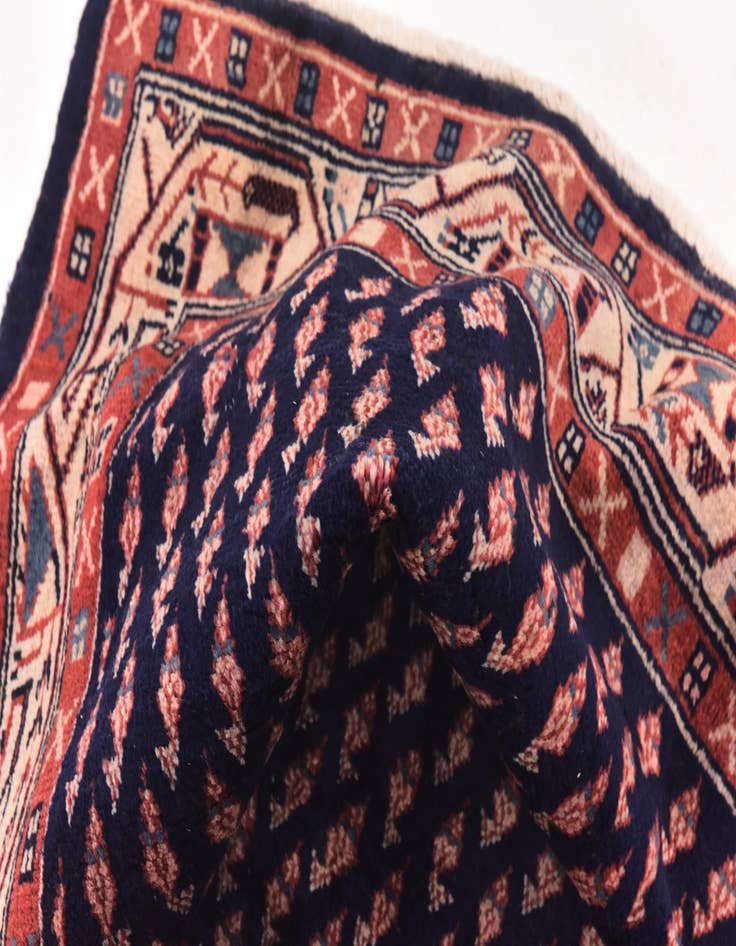 Detail image of  4' 6 x 10' 4  Hand Knotted Farahan Persian Wool Runner Rug