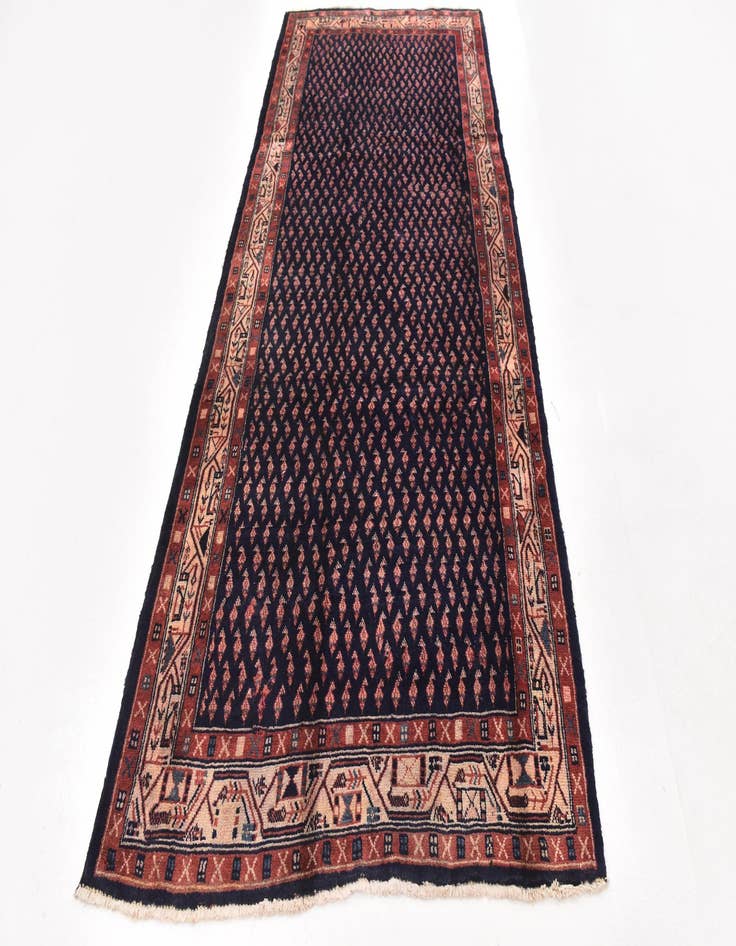 Detail image of  4' 6 x 10' 4  Hand Knotted Farahan Persian Wool Runner Rug