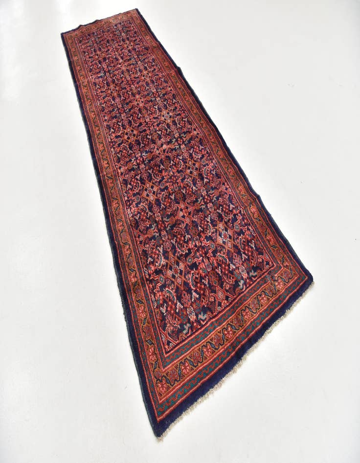 Detail image of  3' 7 x 10' 5  Hand Knotted Farahan Persian Wool Runner Rug