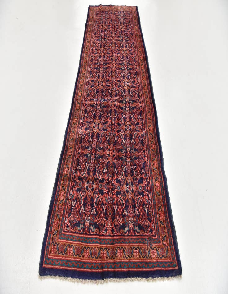 Detail image of  3' 7 x 10' 5  Hand Knotted Farahan Persian Wool Runner Rug