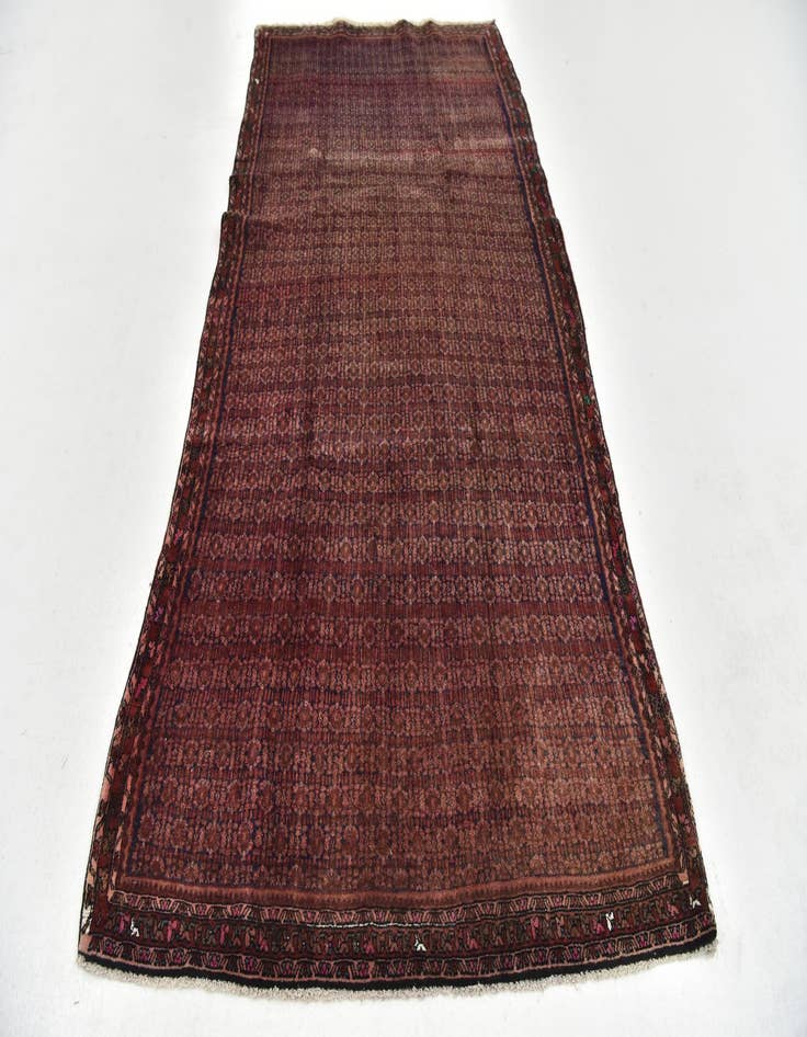 Detail image of 5' x 10' Hand Knotted Farahan Persian Wool Runner Rug