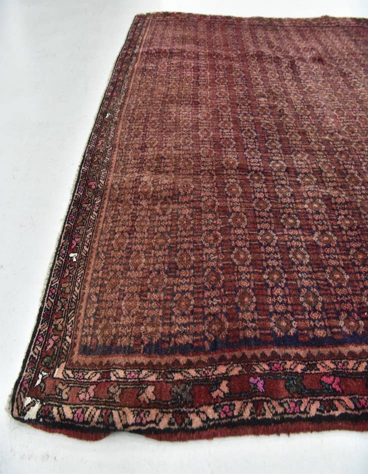 Detail image of 5' x 10' Hand Knotted Farahan Persian Wool Runner Rug