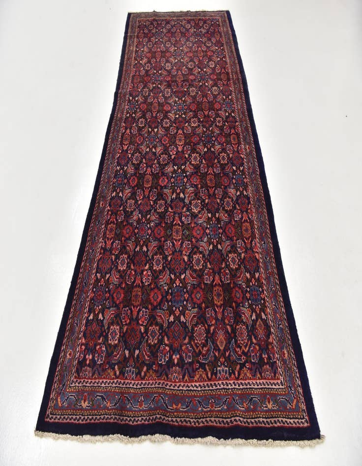 Detail image of  4' 7 x 10' 5  Hand Knotted Farahan Persian Wool Runner Rug