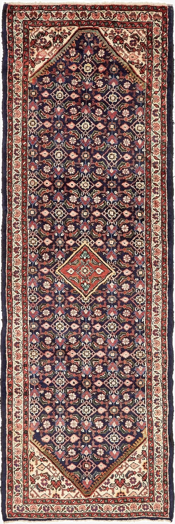  3' 6 x 10' 6  Hand Knotted Farahan Persian Wool Runner Rug
