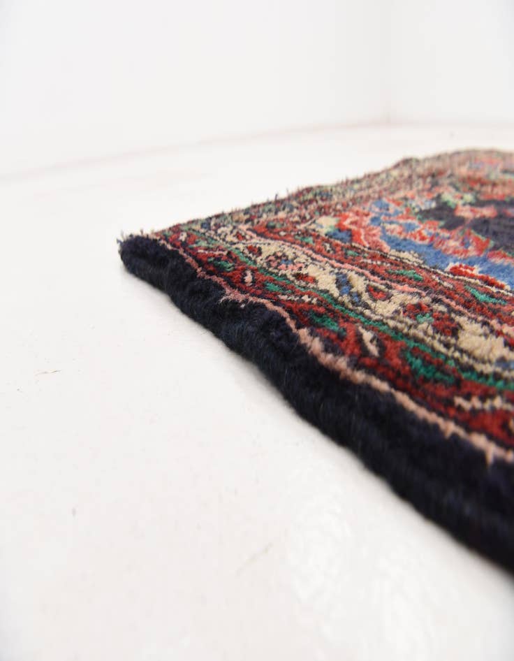 Detail image of  3' 7 x 9' 9  Hand Knotted Hamedan Persian Wool Runner Rug