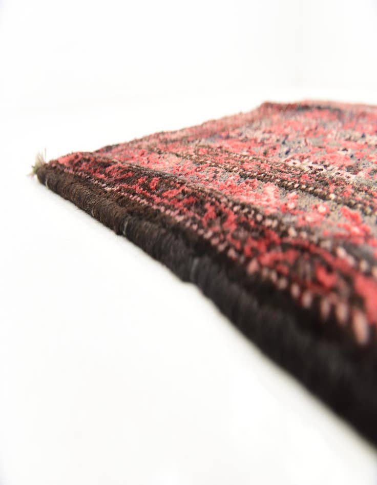 Detail image of  3' 6 x 9' 7  Hand Knotted Hamedan Persian Wool Runner Rug