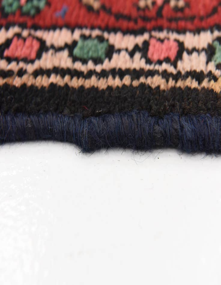 Detail image of  3' 7 x 9' 10  Hand Knotted Hamedan Persian Wool Runner Rug