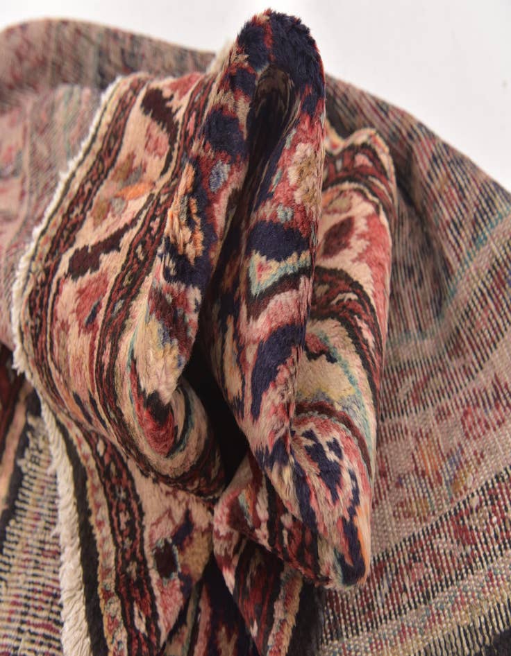 Detail image of  3' 7 x 10' 8  Hand Knotted Hamedan Persian Wool Runner Rug