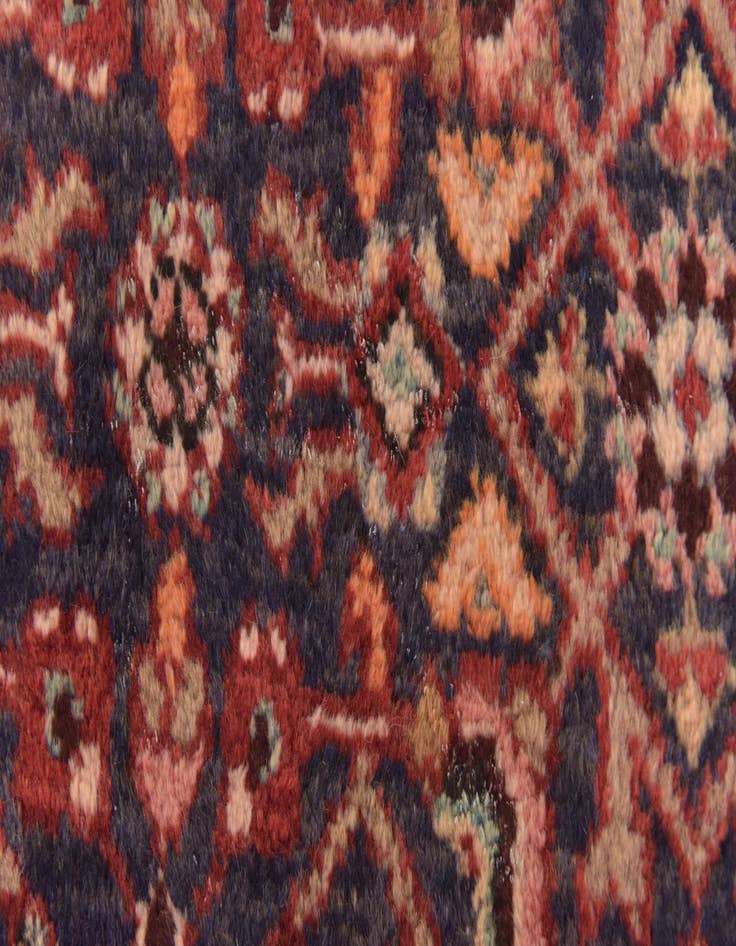 Detail image of  3' 7 x 10' 8  Hand Knotted Hamedan Persian Wool Runner Rug