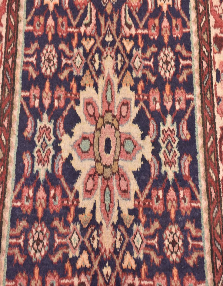 Detail image of  3' 7 x 10' 8  Hand Knotted Hamedan Persian Wool Runner Rug