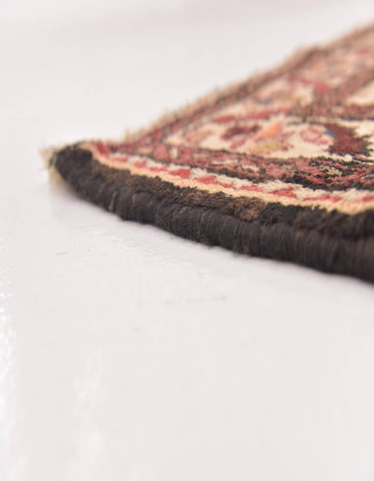 Detail image of  3' 7 x 10' 8  Hand Knotted Hamedan Persian Wool Runner Rug