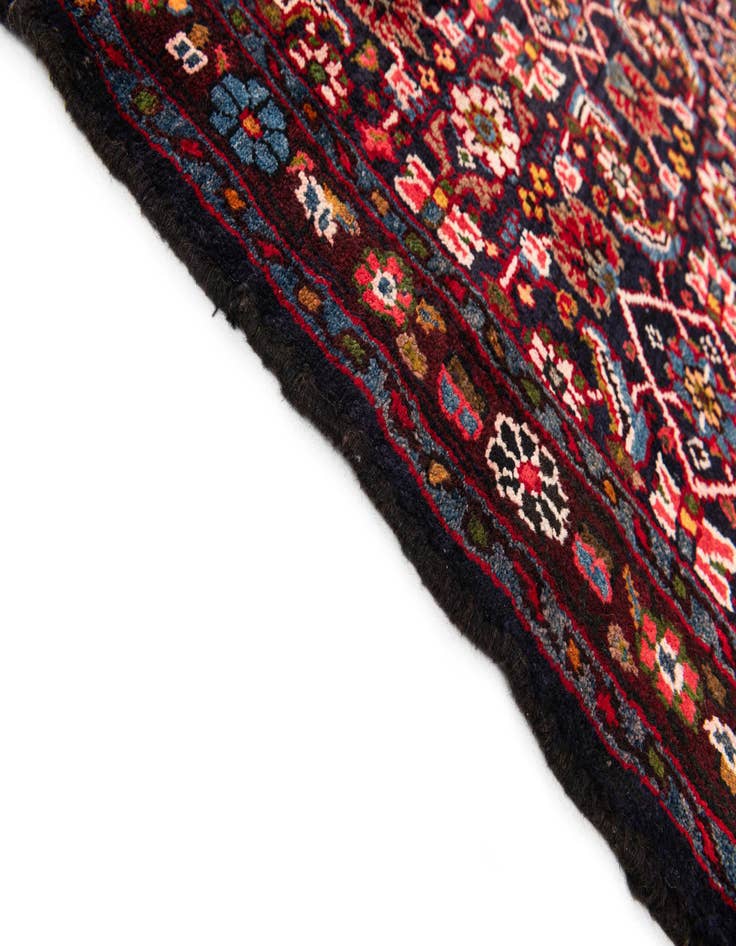 Detail image of  3' 3 x 13' 7  Hand Knotted Hamedan Persian Wool Runner Rug
