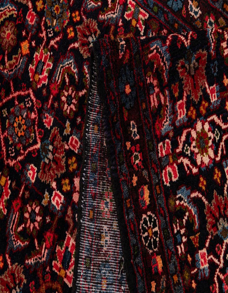 Detail image of  3' 3 x 13' 7  Hand Knotted Hamedan Persian Wool Runner Rug