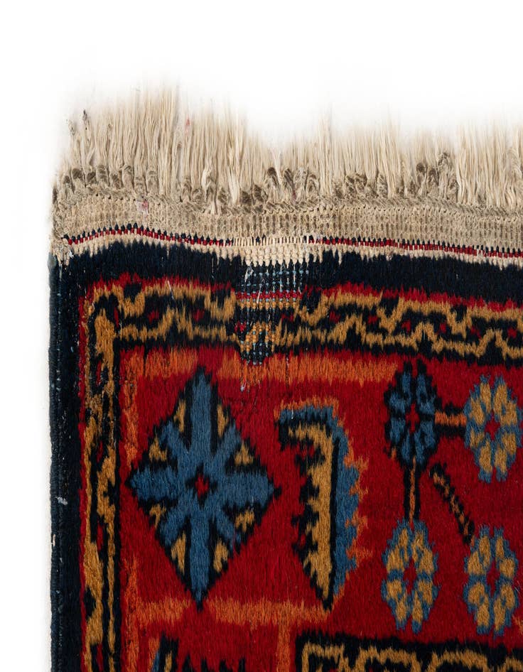 Detail image of  2' 10 x 12' 2  Hand Knotted Hamedan Persian Wool Runner Rug