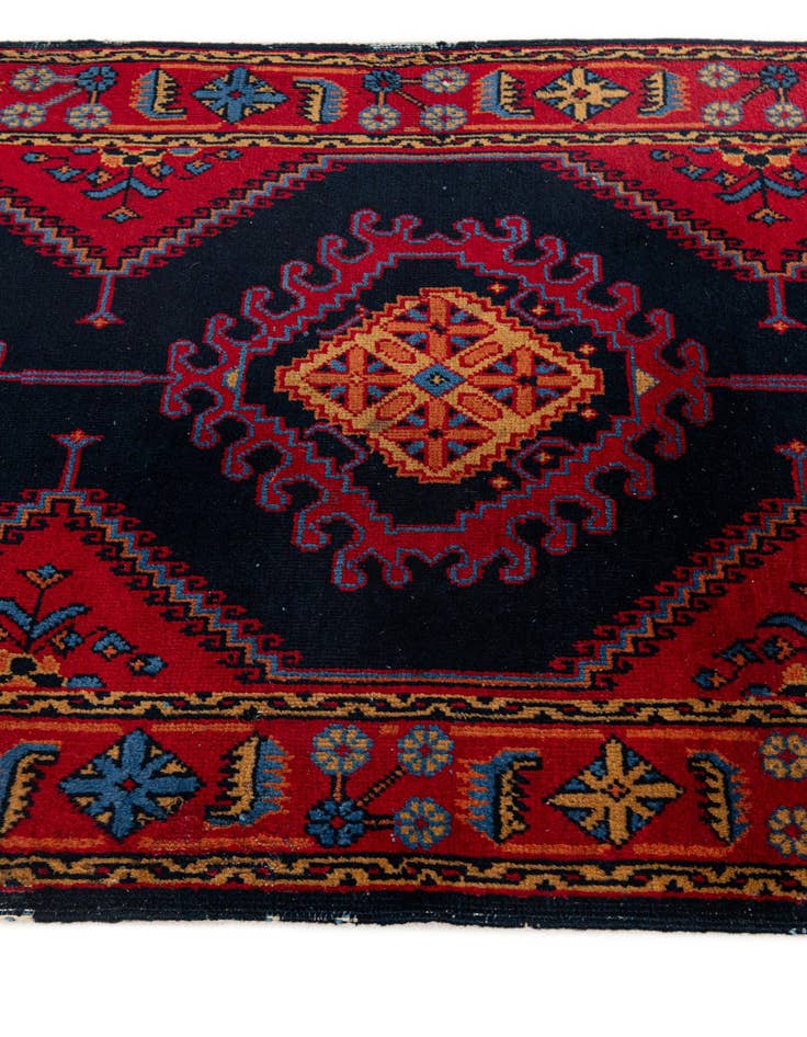 Detail image of  2' 10 x 12' 2  Hand Knotted Hamedan Persian Wool Runner Rug