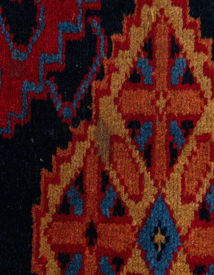 Detail image of  2' 10 x 12' 2  Hand Knotted Hamedan Persian Wool Runner Rug