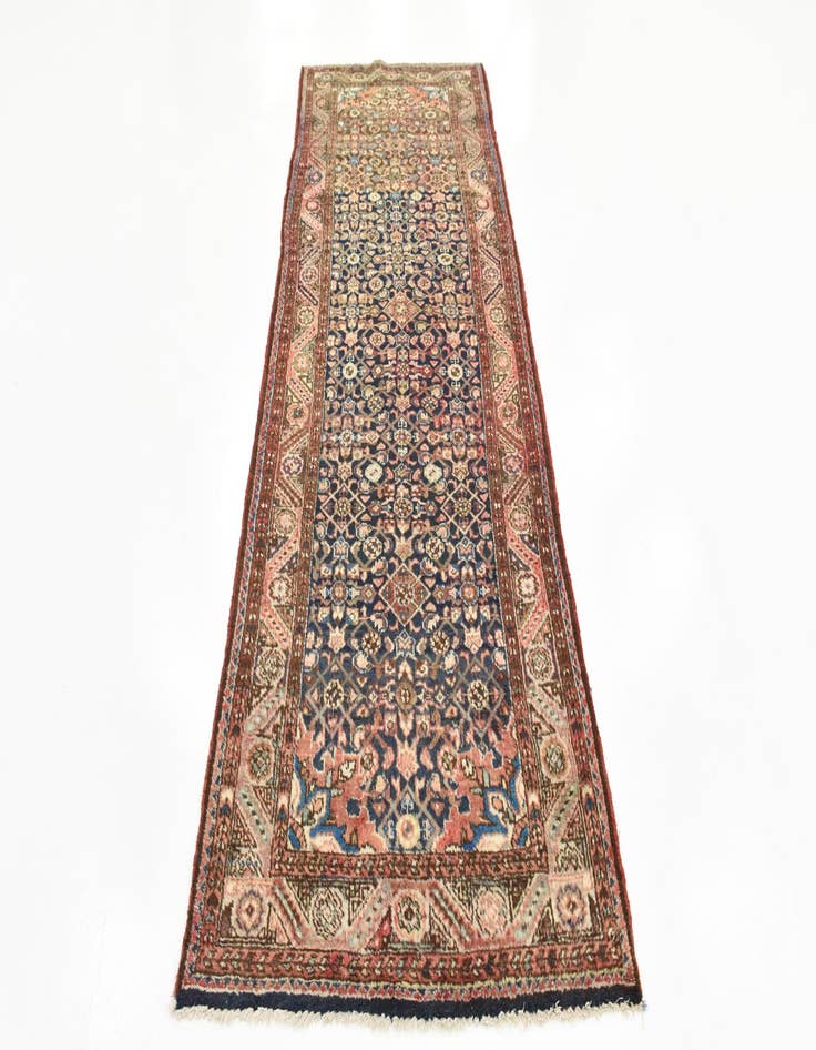 Detail image of  3' 8 x 10' 6  Hand Knotted Hossainabad Persian Wool Runner Rug