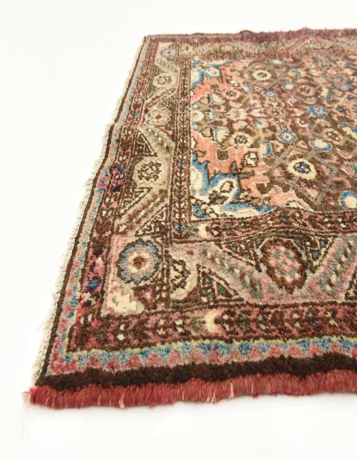 Detail image of  3' 8 x 10' 6  Hand Knotted Hossainabad Persian Wool Runner Rug