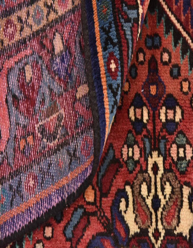 Detail image of  4' 10 x 10' 2  Hand Knotted Hossainabad Persian Wool Runner Rug