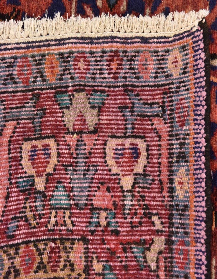 Detail image of  4' 10 x 10' 2  Hand Knotted Hossainabad Persian Wool Runner Rug