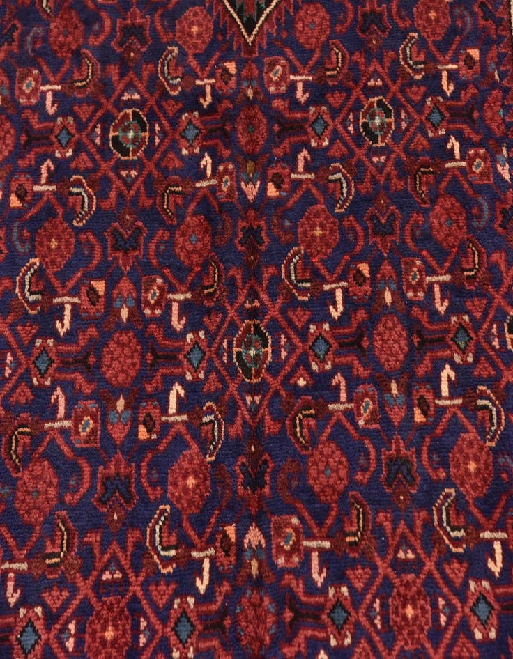 Detail image of  4' 10 x 10' 2  Hand Knotted Hossainabad Persian Wool Runner Rug
