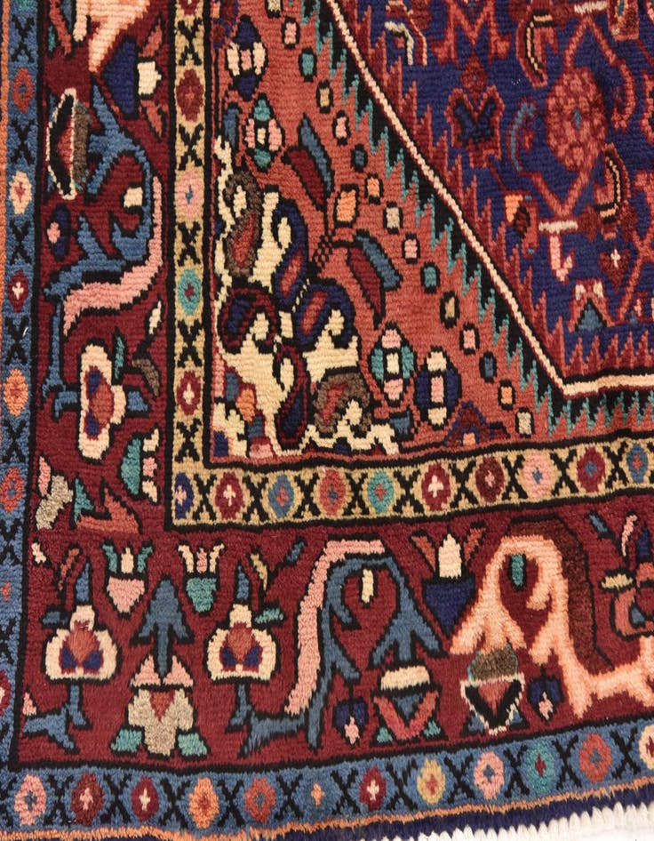 Detail image of  4' 10 x 10' 2  Hand Knotted Hossainabad Persian Wool Runner Rug