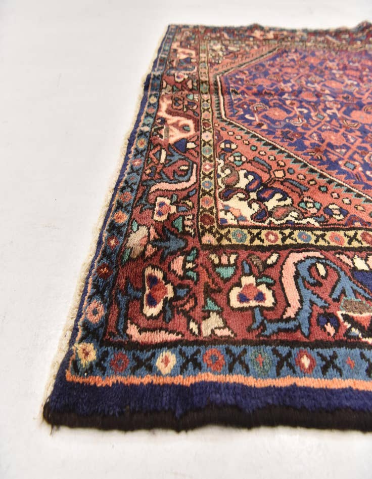 Detail image of  4' 10 x 10' 2  Hand Knotted Hossainabad Persian Wool Runner Rug