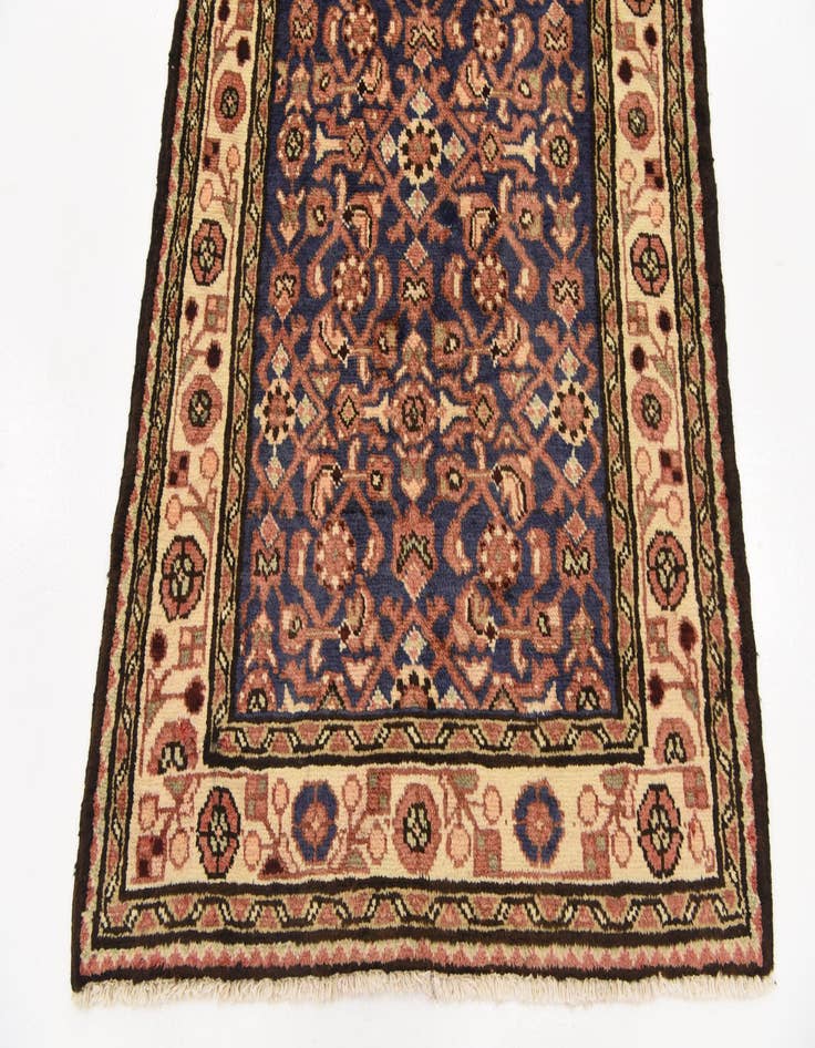 Detail image of  3' 5 x 10' 6  Hand Knotted Hossainabad Persian Wool Runner Rug