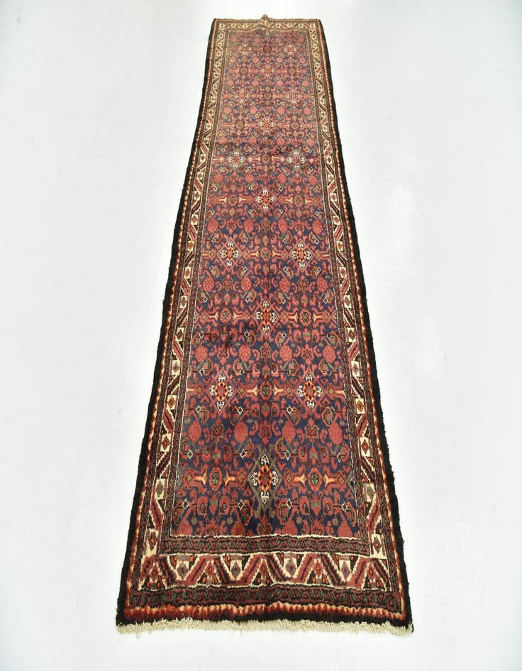 Detail image of  3' 9 x 10' 7  Hand Knotted Hossainabad Persian Wool Runner Rug