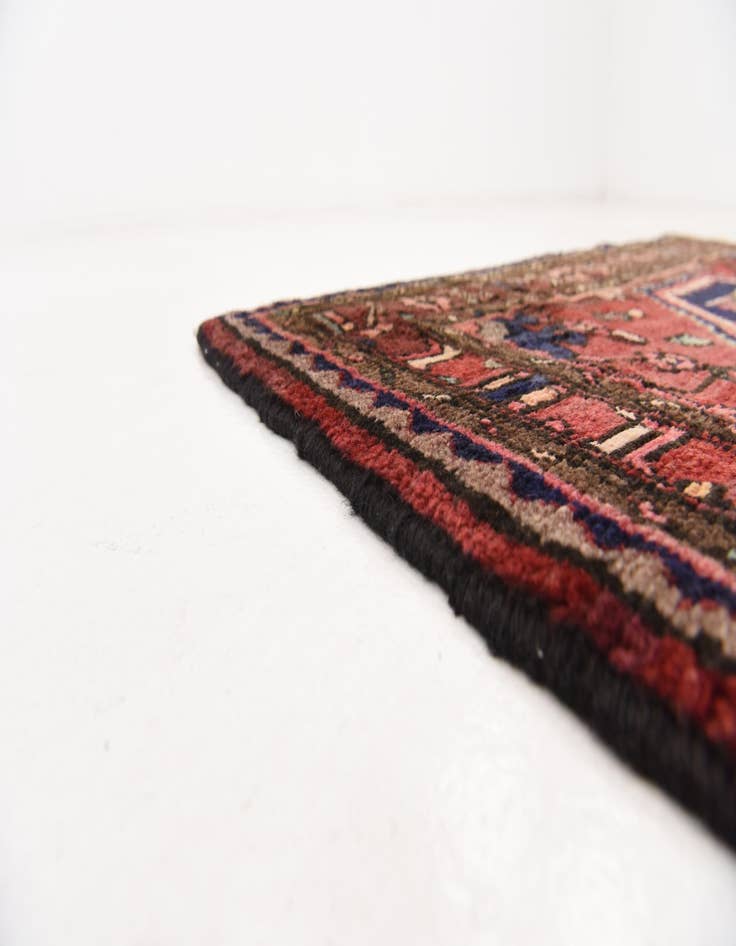 Detail image of  3' 9 x 9' 10  Hand Knotted Hossainabad Persian Wool Runner Rug