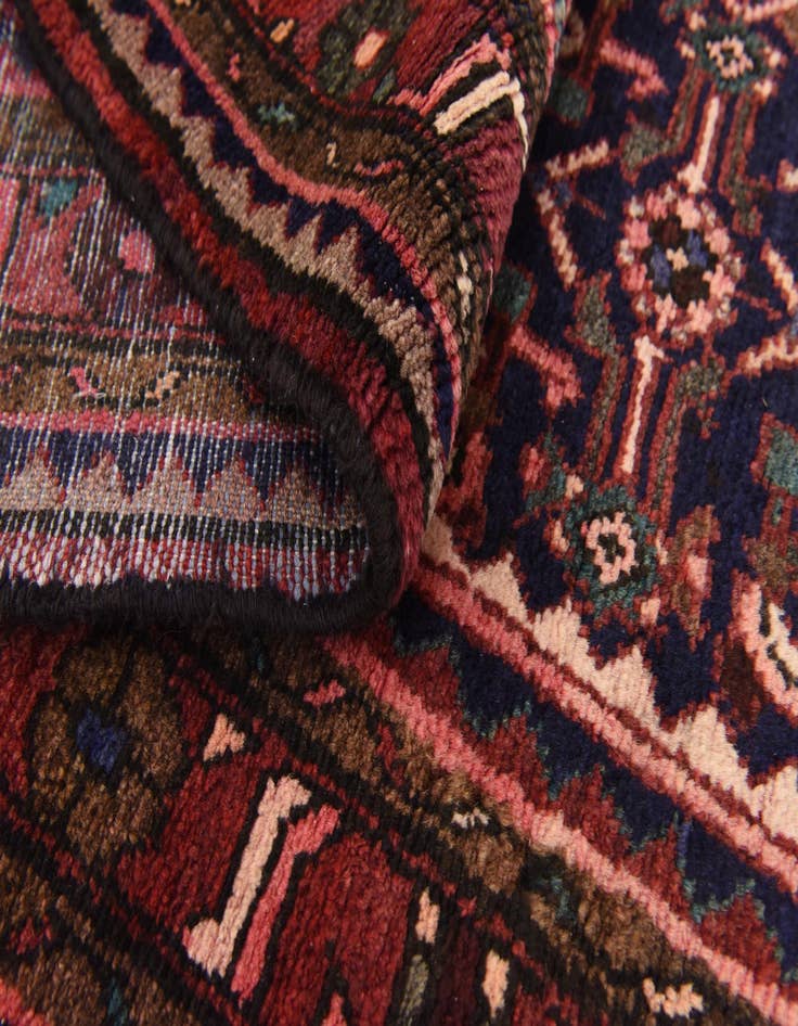 Detail image of  3' 9 x 9' 10  Hand Knotted Hossainabad Persian Wool Runner Rug