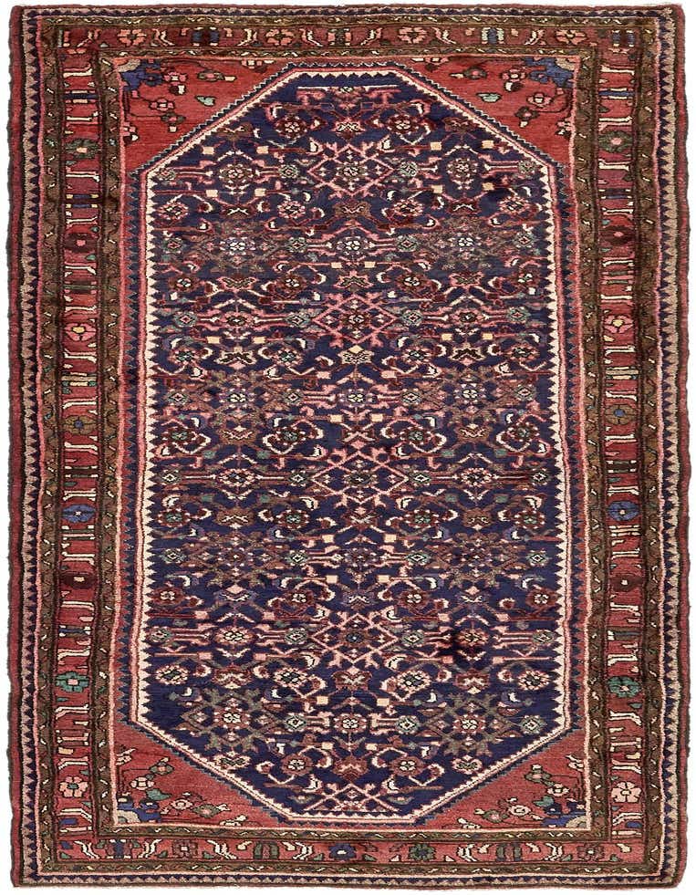 Primary image  3' 9 x 9' 10  Hand Knotted Hossainabad Persian Wool Runner Rug