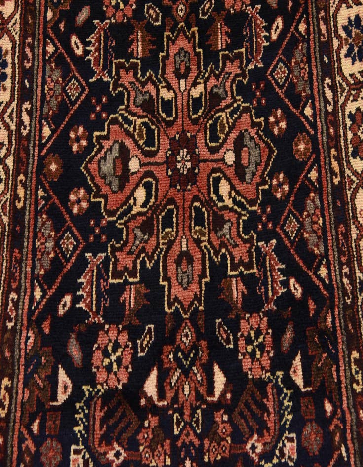 Detail image of  3' 6 x 10' 4  Hand Knotted Hossainabad Persian Wool Runner Rug