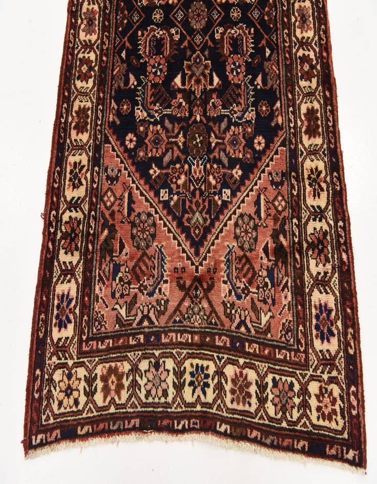 Detail image of  3' 6 x 10' 4  Hand Knotted Hossainabad Persian Wool Runner Rug