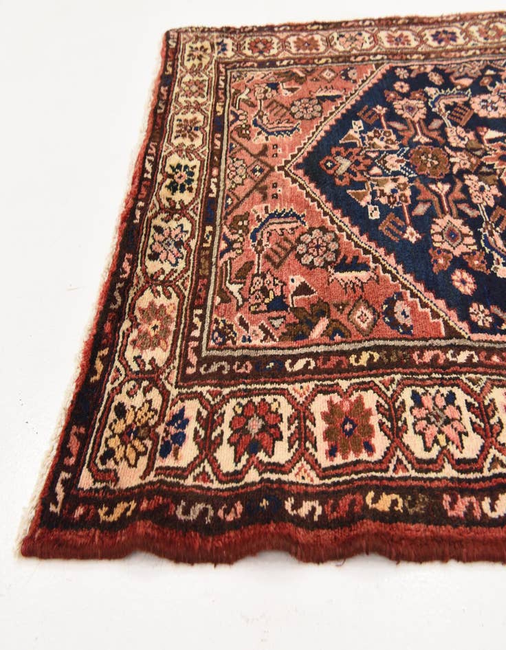 Detail image of  3' 6 x 10' 4  Hand Knotted Hossainabad Persian Wool Runner Rug