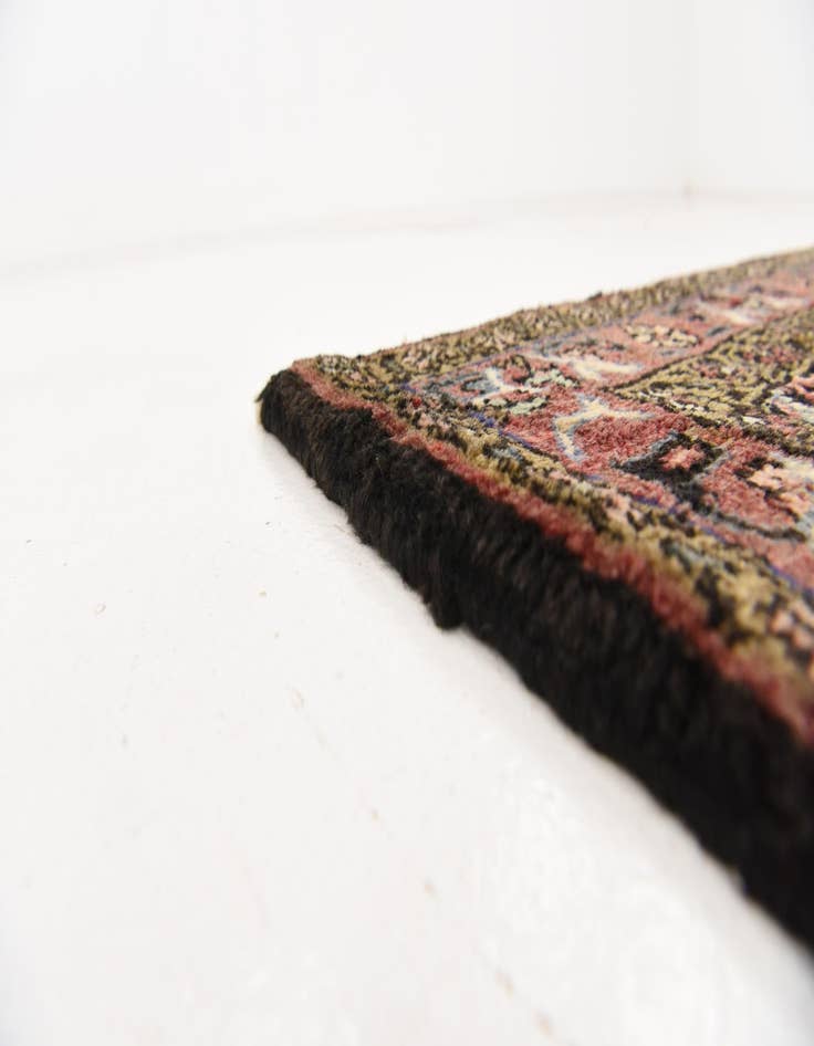 Detail image of 3' 4 x 9' 9 Hand Knotted Hossainabad Persian Wool Runner Rug