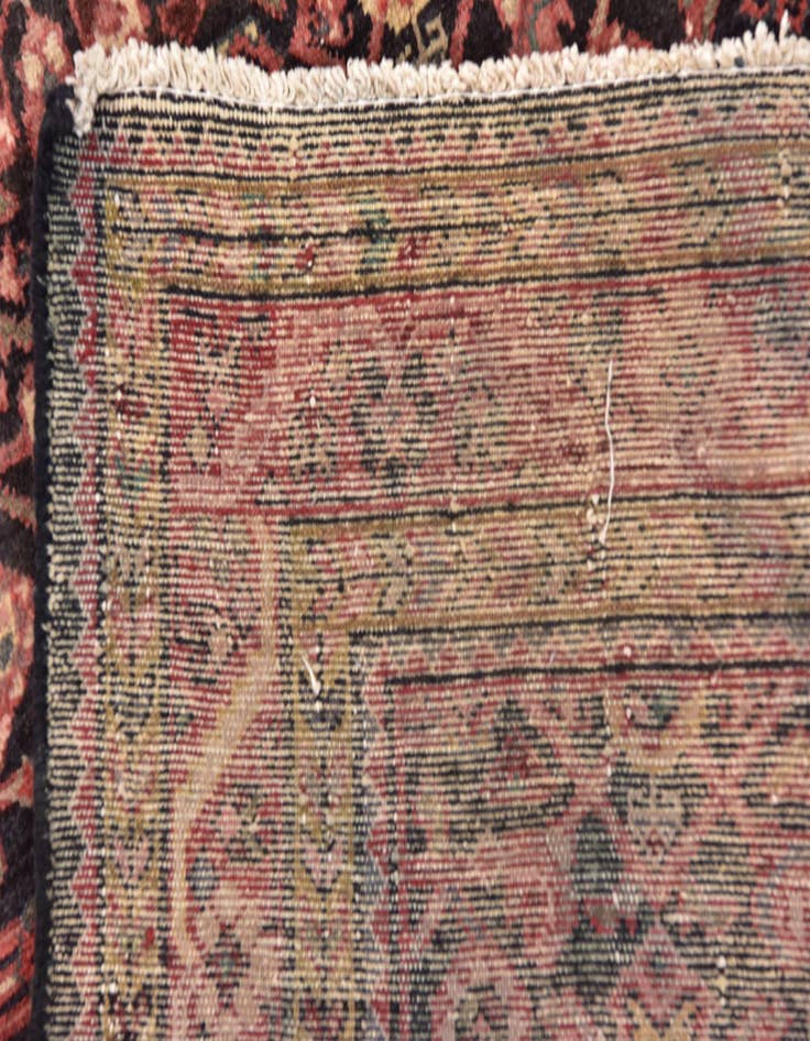Detail image of  3' 8 x 11' 2  Hand Knotted Hossainabad Persian Wool Runner Rug
