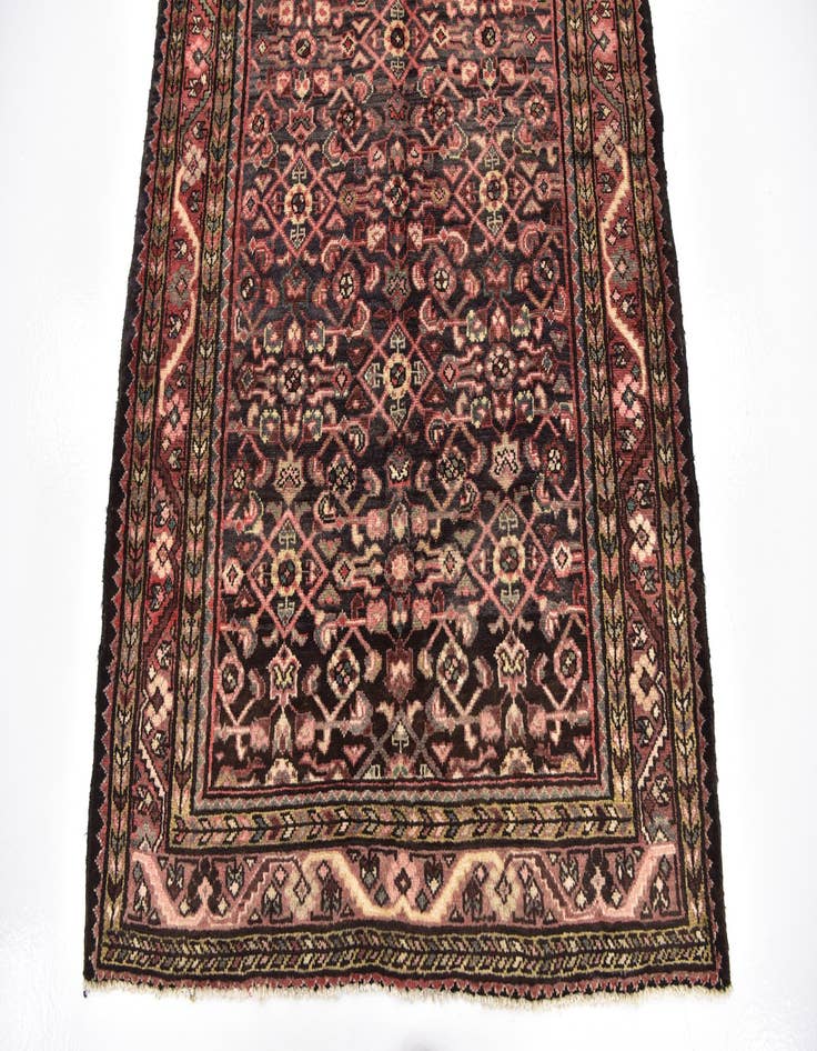 Detail image of  3' 8 x 11' 2  Hand Knotted Hossainabad Persian Wool Runner Rug