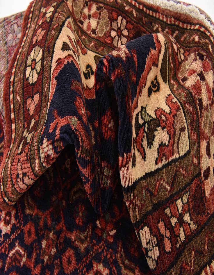 Detail image of  3' 7 x 10' 1  Hand Knotted Hossainabad Persian Wool Runner Rug