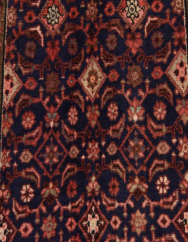 Detail image of  3' 7 x 10' 1  Hand Knotted Hossainabad Persian Wool Runner Rug