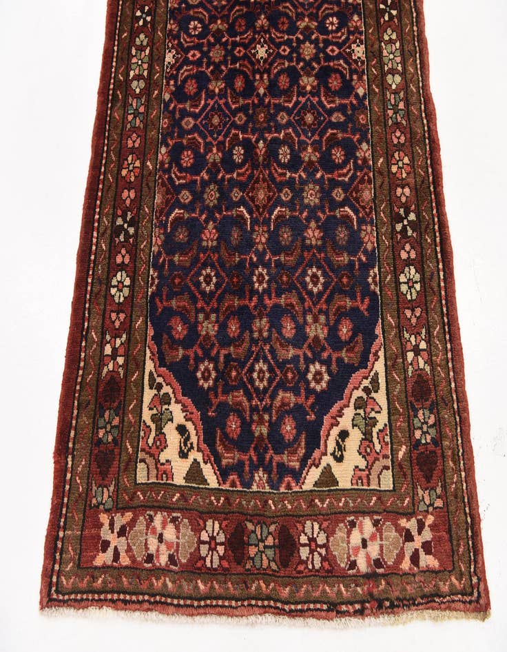 Detail image of  3' 7 x 10' 1  Hand Knotted Hossainabad Persian Wool Runner Rug