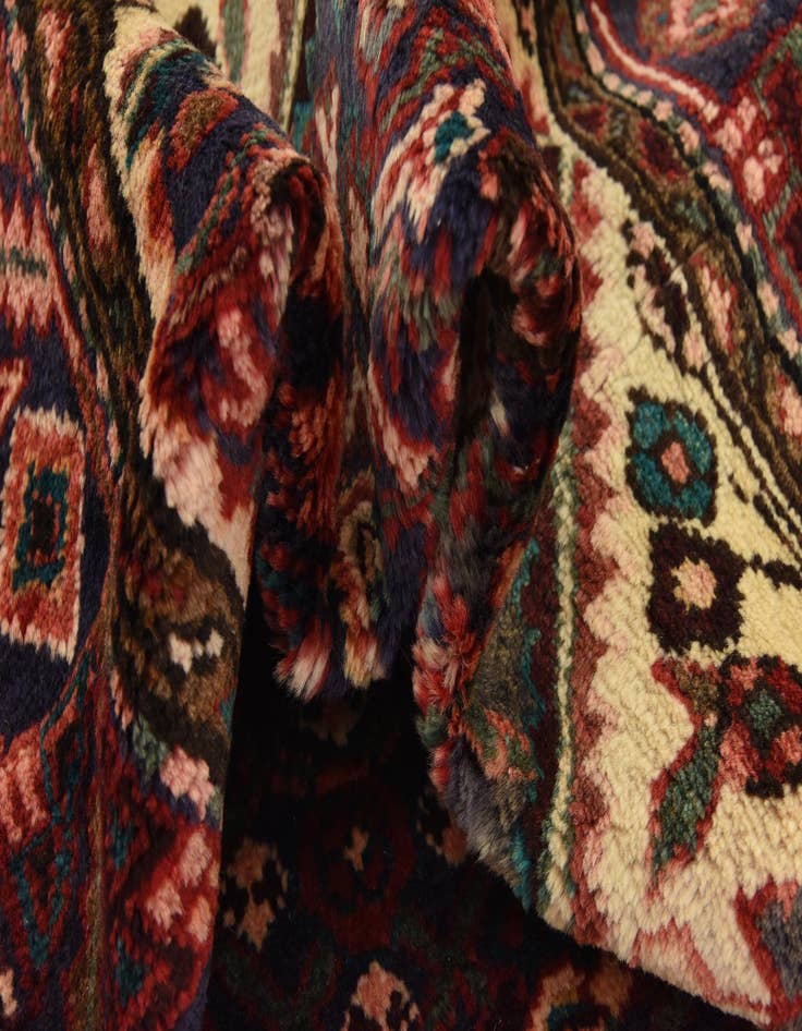 Detail image of  3' 5 x 9' 8  Hand Knotted Hossainabad Persian Wool Runner Rug