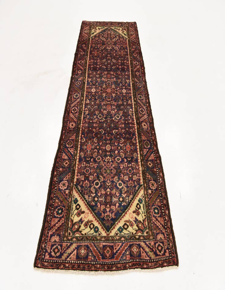 Detail image of  3' 5 x 9' 8  Hand Knotted Hossainabad Persian Wool Runner Rug