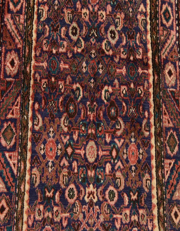 Detail image of  3' 5 x 9' 8  Hand Knotted Hossainabad Persian Wool Runner Rug